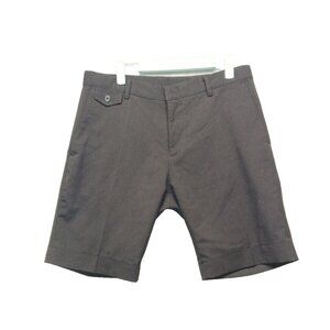 IDUN White Line Women Formal Casual Shorts Black Cotton Woven W34 L8